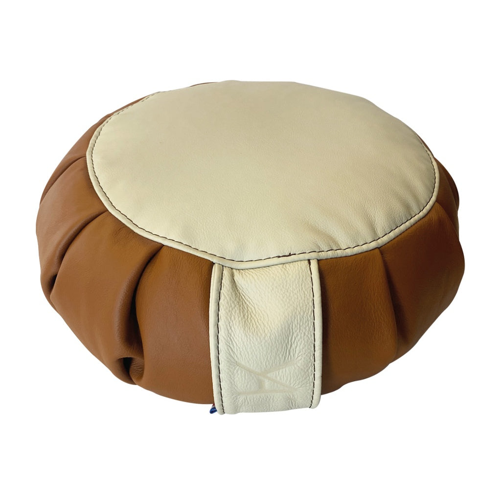 YA'Fu Meditation Cushion | Home collection - Camel brown, White 