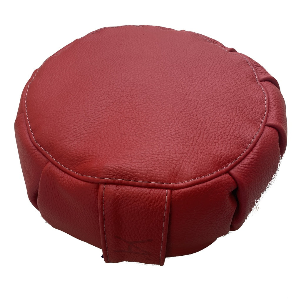 YA'Fu Meditation Cushion | Exclusive collection, Leather - Lipstick red