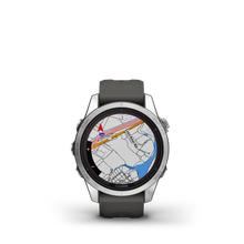 Lade das Bild in den Galerie-Viewer, Garmin | FENIX 7S PRO SOLAR, EZÜST, GRAFITSZÜRKE SZILIKON SZÍJJAL