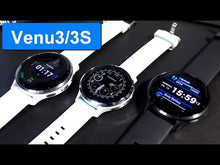 Load and play video in Gallery viewer, Garmin | VENU 3S ZSÁLYA, EZÜST KERETTEL, SZILIKON SZÍJJAL