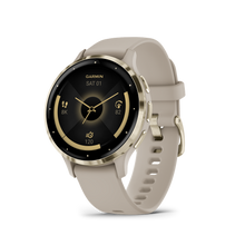 Lade das Bild in den Galerie-Viewer, Garmin | VENU 3S FRANCIA SZÜRKE-KRÉMARANY, SZILIKON SZÍJJAL