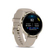 Lade das Bild in den Galerie-Viewer, Garmin | VENU 3S FRANCIA SZÜRKE-KRÉMARANY, SZILIKON SZÍJJAL