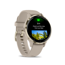 Lade das Bild in den Galerie-Viewer, Garmin | VENU 3S FRANCIA SZÜRKE-KRÉMARANY, SZILIKON SZÍJJAL