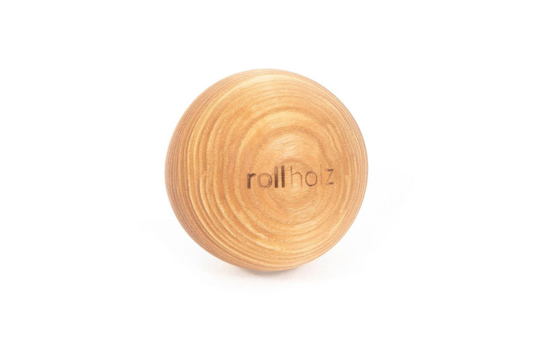 Double massage ball - ash wood, 10 cm | rolling wood
