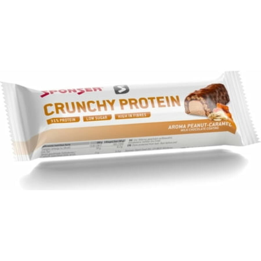 Sponser Crunchy Protein fehérjeszelet 50g, mogyoró-karamell