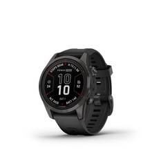 Lade das Bild in den Galerie-Viewer, Garmin | FENIX 7S PRO SAPPHIRE SOLAR, SZÜRKE DLC TITÁNIUM, FEKETE SZILIKON SZÍJJAL (ED XD)
