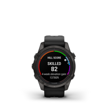 Kép betöltése a galériamegjelenítőbe: Garmin | FENIX 7S PRO SAPPHIRE SOLAR, SZÜRKE DLC TITÁNIUM, FEKETE SZILIKON SZÍJJAL (ED XD)
