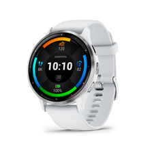Load image into Gallery viewer, Garmin | VENU 3 HOMOKKŐ, EZÜST KERETTEL, SZILIKON SZÍJJAL (ED)
